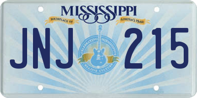 MS license plate JNJ215