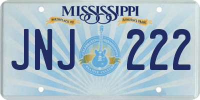 MS license plate JNJ222