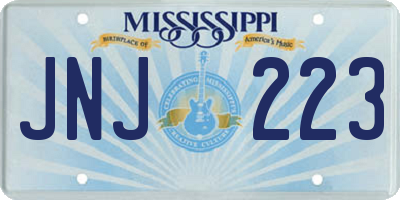 MS license plate JNJ223