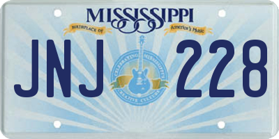 MS license plate JNJ228