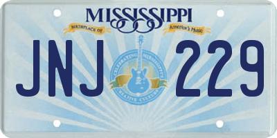 MS license plate JNJ229