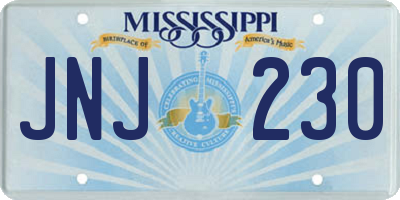 MS license plate JNJ230