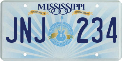 MS license plate JNJ234