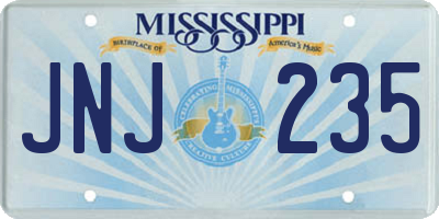MS license plate JNJ235