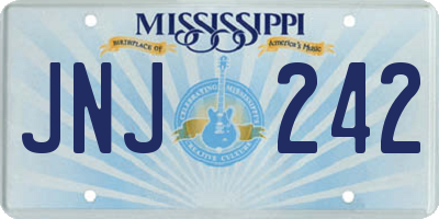 MS license plate JNJ242