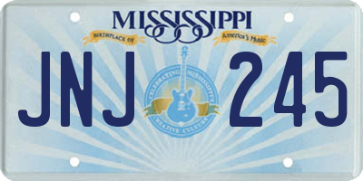 MS license plate JNJ245
