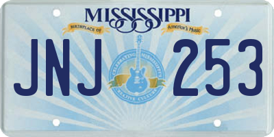MS license plate JNJ253