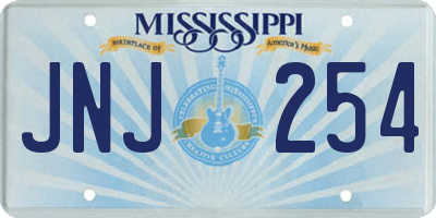 MS license plate JNJ254