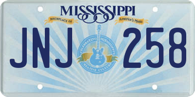 MS license plate JNJ258