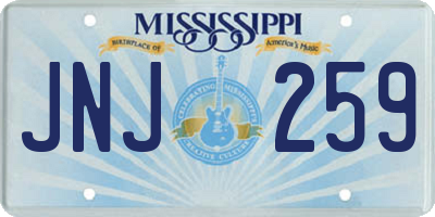 MS license plate JNJ259