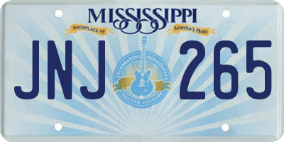 MS license plate JNJ265