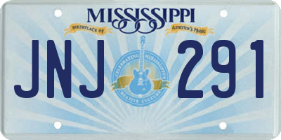 MS license plate JNJ291