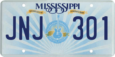 MS license plate JNJ301