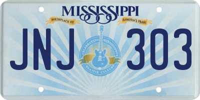 MS license plate JNJ303