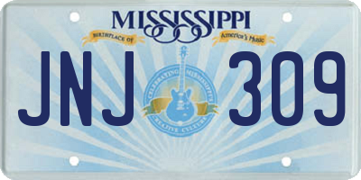 MS license plate JNJ309