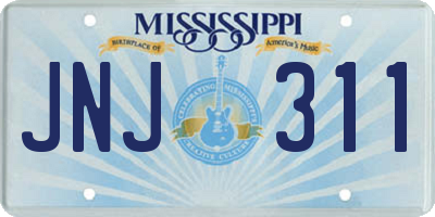 MS license plate JNJ311