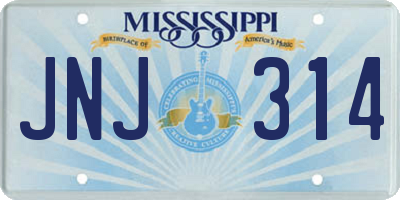 MS license plate JNJ314