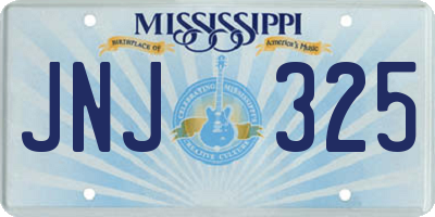MS license plate JNJ325