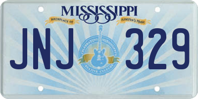 MS license plate JNJ329