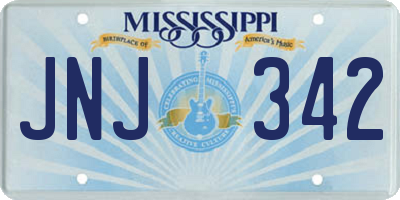 MS license plate JNJ342