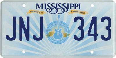 MS license plate JNJ343