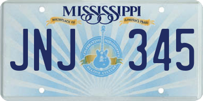 MS license plate JNJ345
