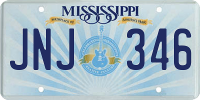 MS license plate JNJ346