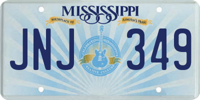 MS license plate JNJ349