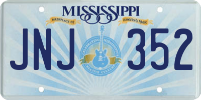 MS license plate JNJ352