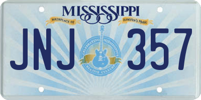 MS license plate JNJ357