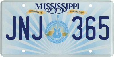 MS license plate JNJ365