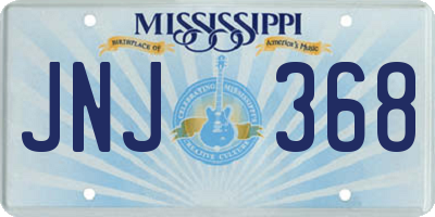 MS license plate JNJ368