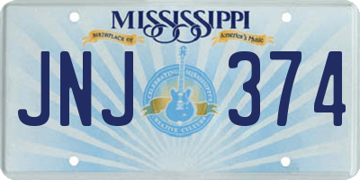 MS license plate JNJ374