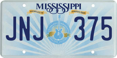 MS license plate JNJ375