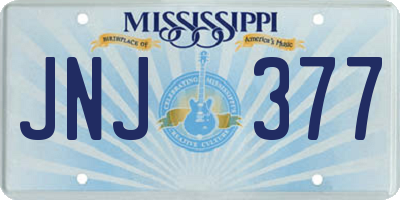 MS license plate JNJ377