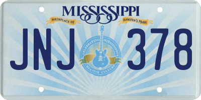 MS license plate JNJ378