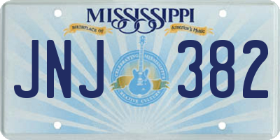 MS license plate JNJ382