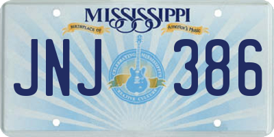 MS license plate JNJ386
