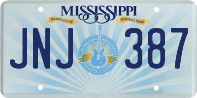 MS license plate JNJ387