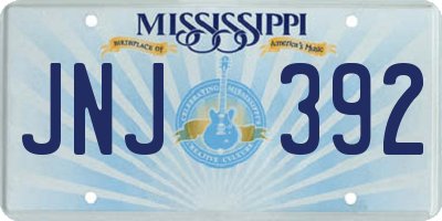 MS license plate JNJ392