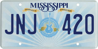 MS license plate JNJ420