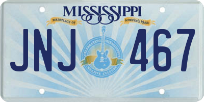 MS license plate JNJ467
