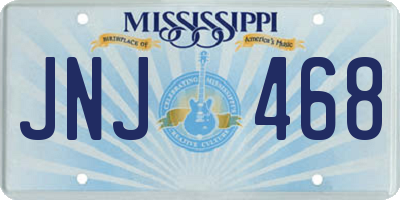 MS license plate JNJ468