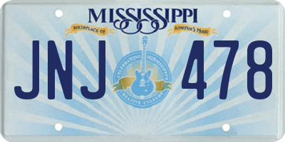 MS license plate JNJ478