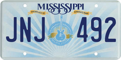 MS license plate JNJ492