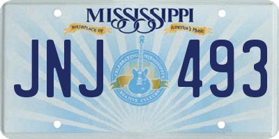MS license plate JNJ493