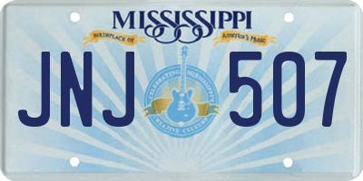 MS license plate JNJ507