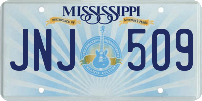 MS license plate JNJ509