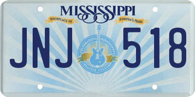 MS license plate JNJ518