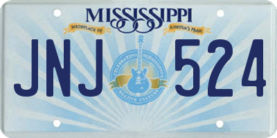 MS license plate JNJ524